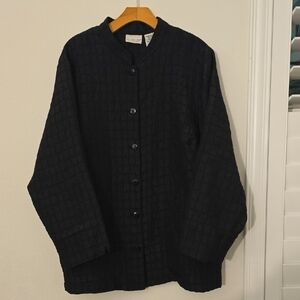 White Stag Women's Plus Black Textured Jacket